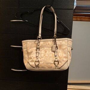 Coach Light Tan Signature Shoulder Bag